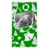 Franse Bulldog Merry kerstboom Wreatbells Klein Cadeauzakje (Voorkant)