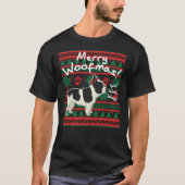 Franse Bulldog Merry Woofmas, Ugly KerstSweat T-shirt (Voorkant)