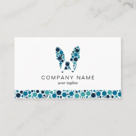 Franse Bulldog met blauwe cirkels Visitekaartje