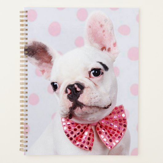 Franse Bulldog met Bow-Stropdas Planner (Voorkant)