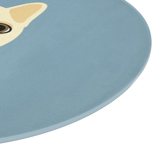 Franse Bulldog met bowtie blauw Snijplank (Hoek)