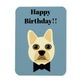 Franse Bulldog met bowtie Magneet (Verticaal)