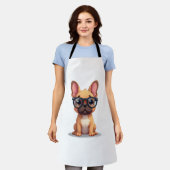 Franse Bulldog met Bril Kopie Schort (Gedragen)