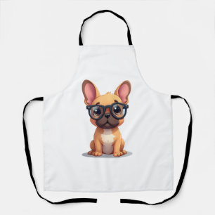 Franse Bulldog met Bril Kopie Schort