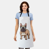 Franse Bulldog met Bril Schort (Gedragen)