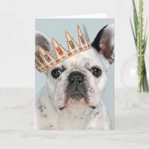 Franse Bulldog met Crown Kaart