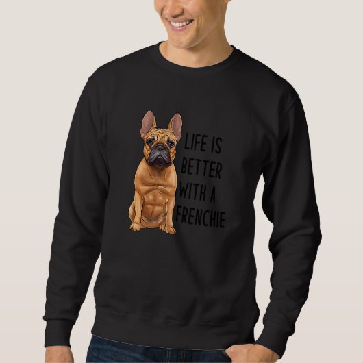 Franse Bulldog Met Een Franse 3 Trui (Voorkant)
