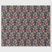 Franse Bulldog met een Santa Hat Cadeaupapier (Vlak)