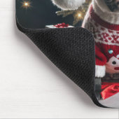 Franse Bulldog met een Santa Hat Muismat (Hoek)