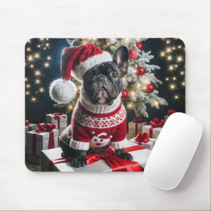 Franse Bulldog met een Santa Hat Muismat