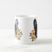 Franse Bulldog met Flowers Coffee Mok (Center)
