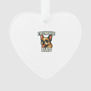 Franse Bulldog met FRENCHIE papaTekst voor hondenl Ornament