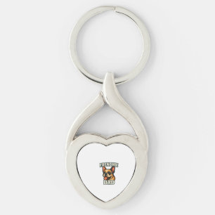 Franse Bulldog met FRENCHIE PAPPATekst voor honden Sleutelhanger