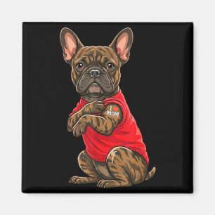 Franse bulldog met getatoeëerde Franse bulldog Magneet