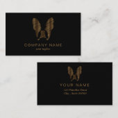 Franse Bulldog met gouden krabbel Visitekaartje (Voorkant / Achterkant)