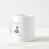 Franse Bulldog met hart en mooie quote Koffiemok (Voorkant links)