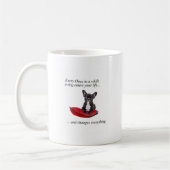 Franse Bulldog met hart en mooie quote Koffiemok (Links)