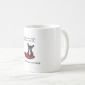 Franse Bulldog met hart en mooie quote Koffiemok (Voorkant rechts)