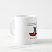 Franse Bulldog met hart en mooie quote Koffiemok (Voorkant links)