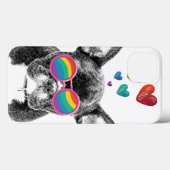 Franse Bulldog met Hartjes Valentijnsdag Case-Mate iPhone Case (Achterkant (horizontaal))