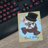 Franse Bulldog met hoed en sjaal Briefkaart