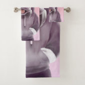 Franse Bulldog met hoofdtelefoon Illustratie Bad Handdoek (Insitu)