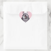 Franse Bulldog met hoofdtelefoon Illustratie Hart Sticker (Tas)