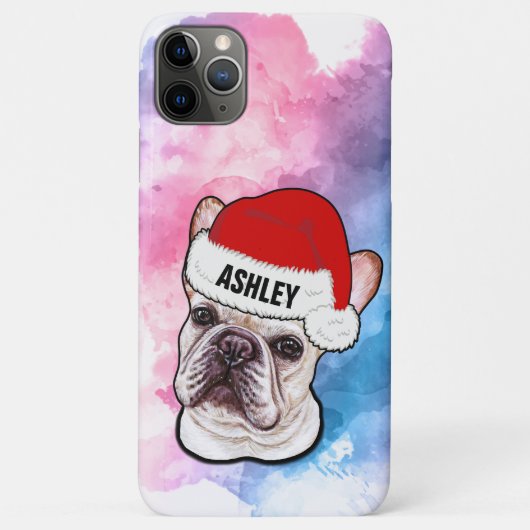Franse Bulldog met Kerst Pet Holiday Dog Case-Mate iPhone Case (Achterkant)