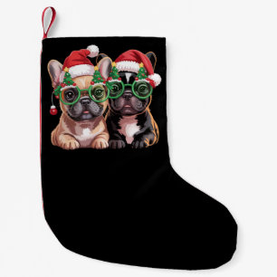 Franse Bulldog met Kerstboom Bril  Kleine Kerstsok