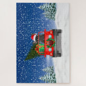 Franse Bulldog met kerstcadeaus Legpuzzel (Verticaal)