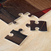 Franse Bulldog Met Kerstcadeaus Open Haard Legpuzzel (Zijkant)