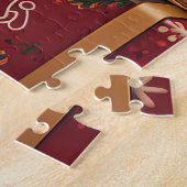 Franse Bulldog met kerstcadeaus open haard Legpuzzel (Zijkant)