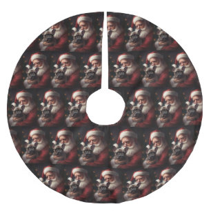 Franse Bulldog met Kerstman Feestelijke Kerstmis Kerstboom Rok