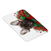 Franse bulldog met kerstmangel magneet (Rechterzijde)