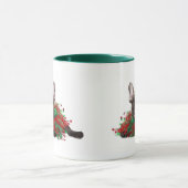 Franse bulldog met kerstmangel mok (Midden)