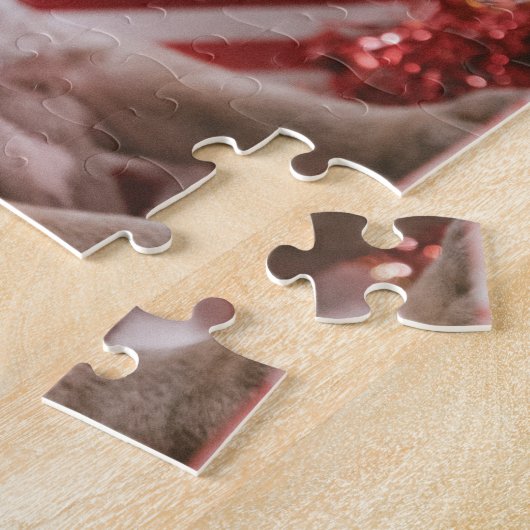 Franse Bulldog met kerstmis Legpuzzel (Zijkant)