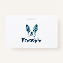 Franse bulldog met kleurrijke cirkels