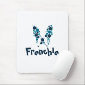 Franse bulldog met kleurrijke cirkels muismat (Met muis)