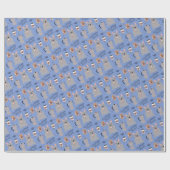 Franse Bulldog met koffie Cadeaupapier (Vlak)