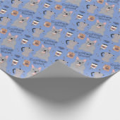 Franse Bulldog met koffie Cadeaupapier (Hoek)