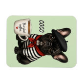 Franse Bulldog met koffie Magneet (Horizontaal)