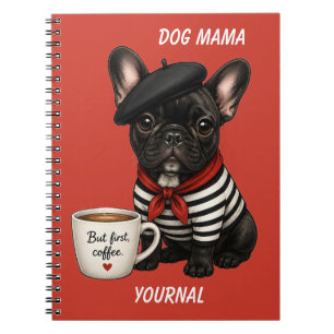 Franse Bulldog met koffie Notitieboek