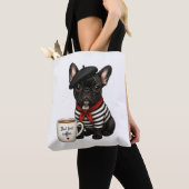 Franse Bulldog met koffie Tote Bag (Dichtbij)