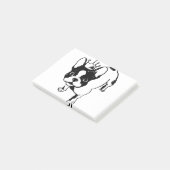 Franse bulldog met kroon post-it® notes (Schuin)