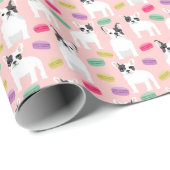 Franse Bulldog met Macaron pakpapier (Rol Hoek)
