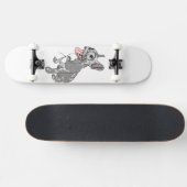 Franse bulldog met monocle skateboard (Horizontaal)