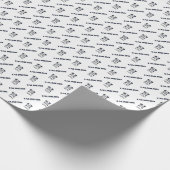 Franse bulldog met naam Wrapping Paper Cadeaupapier (Hoek)