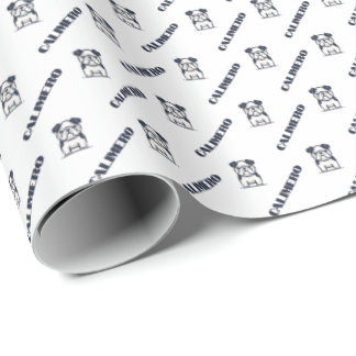 Franse bulldog met naam Wrapping Paper Cadeaupapier