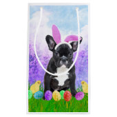 Franse Bulldog met paaseieren Bunny Chicks Klein Cadeauzakje (Voorkant)