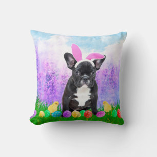 Franse Bulldog met paaseieren Bunny Chicks Kussen